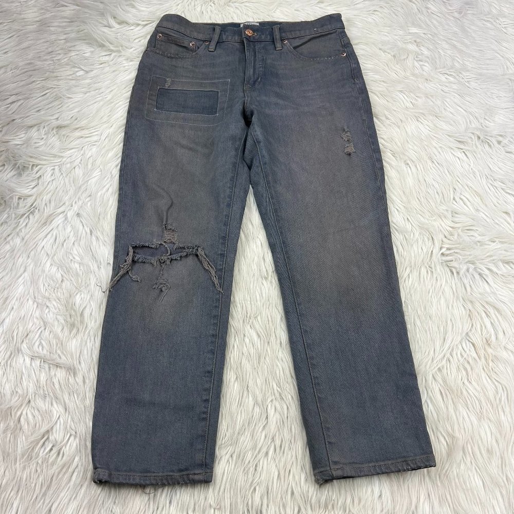 J.Crew Women's Distressed Patchwork Vintage Crop Jeans